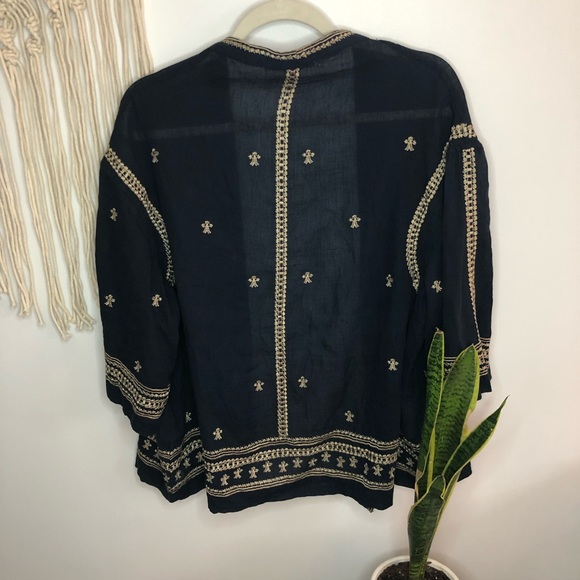 HOUSE OF HARLOW Kimono Jacket 1960 Embroidered Kimono Jacket - Picture 8 of 12